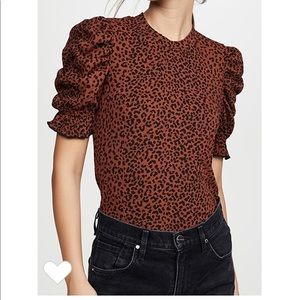 moon river ruched sleeve top